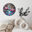 Horloge, chiffres, flamants, jungle, ruisseau
