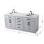Meuble-lavabo double 72 po Ahner-533112732