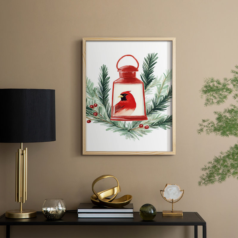 «Christmas Holiday», art encadré CECLxxIV - bois massif, Naturel, H 21 po x l 17 po