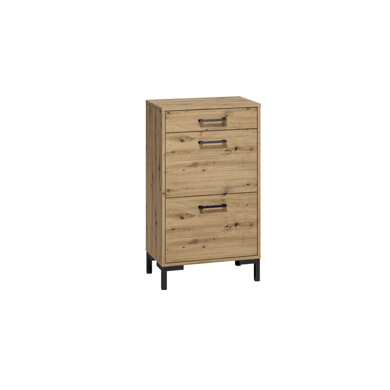 Hansell 12 Pair Stackable Shoe Storage Cabinet
