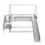 Metal Bunk Bed House Bed with Slide and Staircase