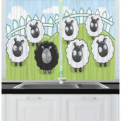 Ruffled Kitchen Curtain