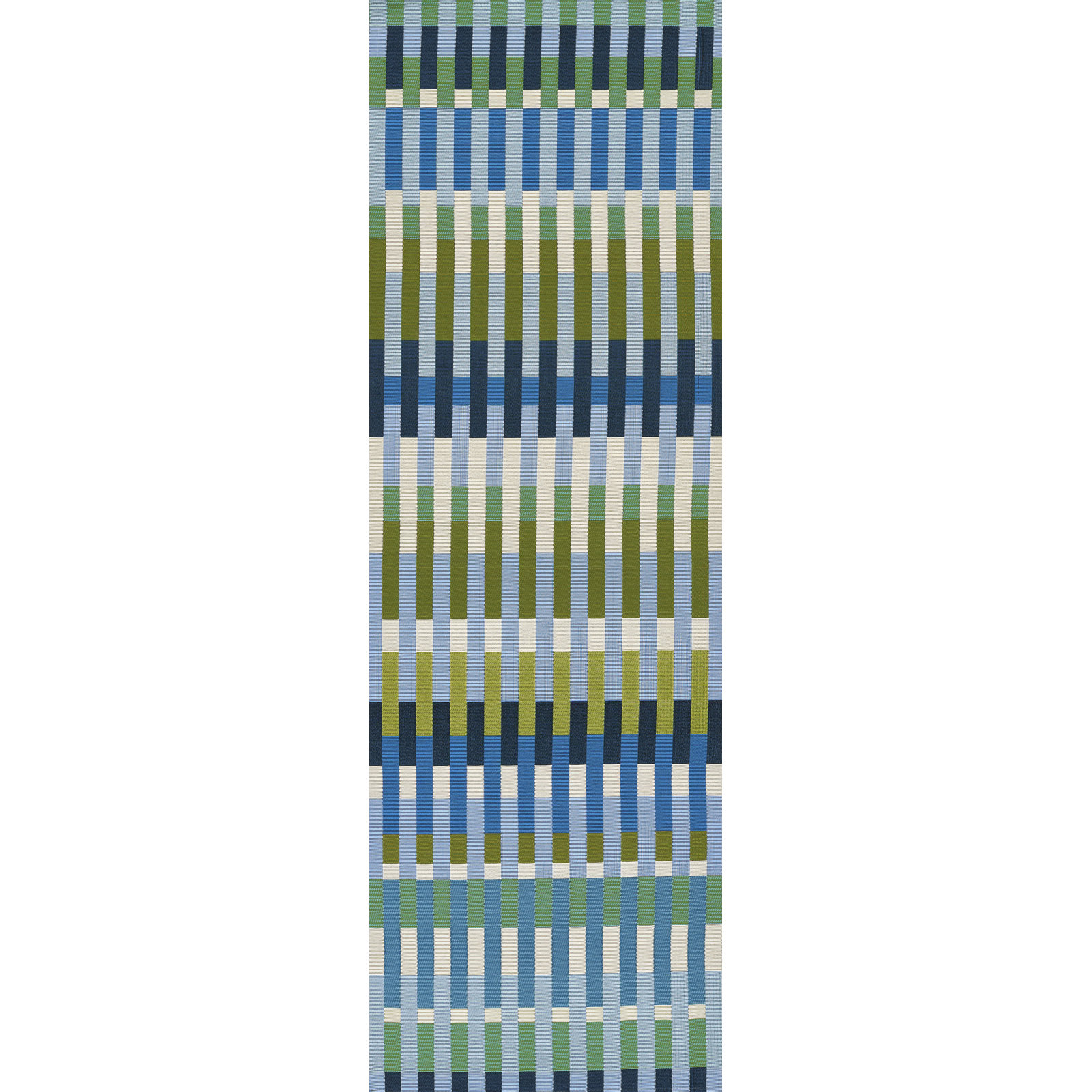 Icon Blue Striped Outdoor Rug, Runner 2'8" x 10'