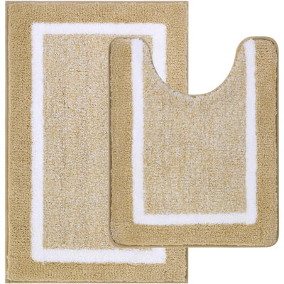 2 Piece set Rectangle Bath Mat
