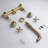 2-Handle Wall Mounted Brass Bathroom Faucet-115744994