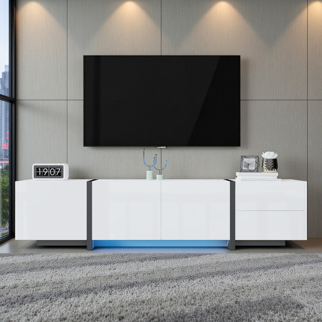 Modern High-gloss Tv Cabinet - Media Unit With Storage