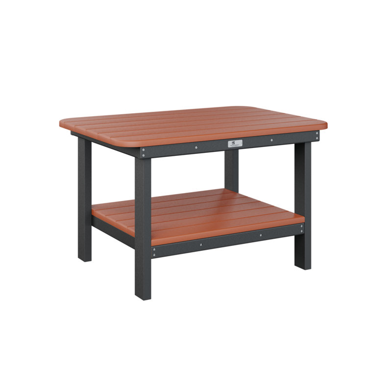 Outdoor Rectangle Coffee Table, Black, Mango Orange
