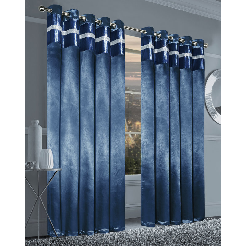 Serino Room Darkening Curtain Pair, Silver Grey, 165 W x 229 D cm