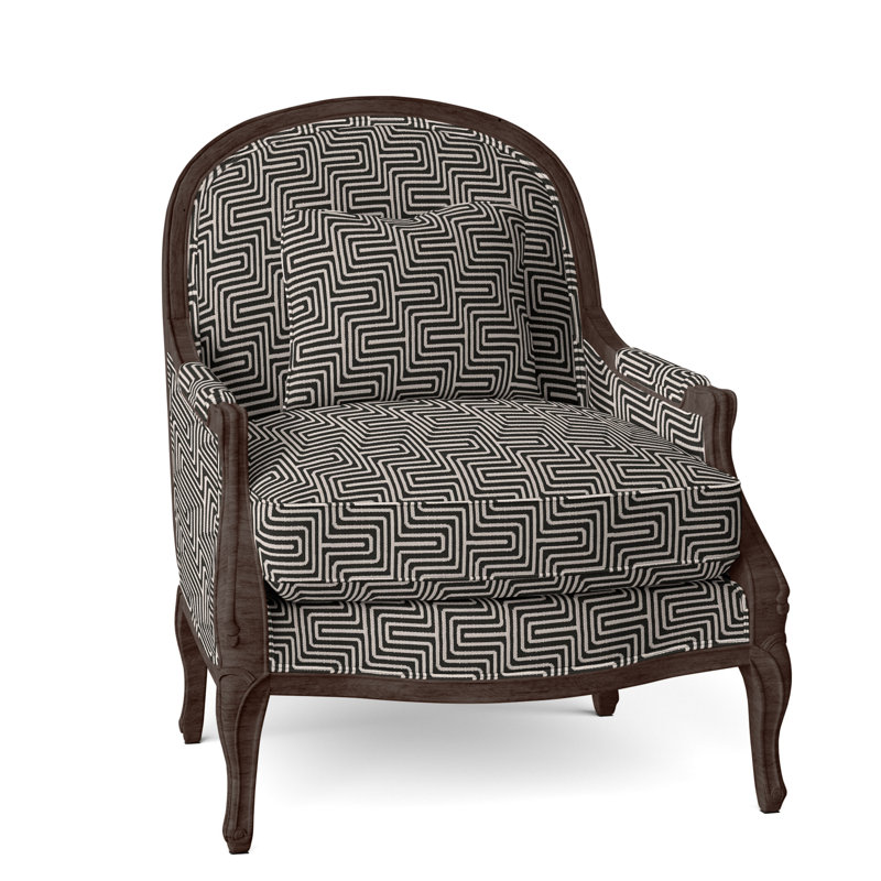 Adair Upholstered Armchair, Tobacco, Perigold Key Figure Onyx