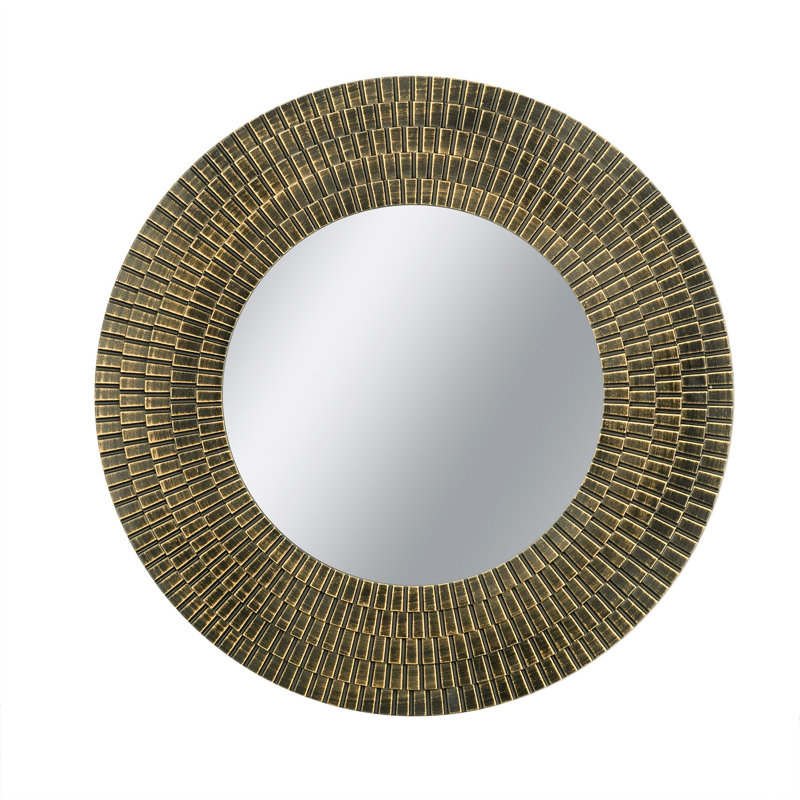 Miroir d'appoint D29.5 ", Gold+Black