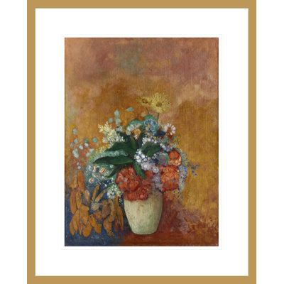 «Vase of Flowers» par Odilon Redon, impression giclée sur cadre