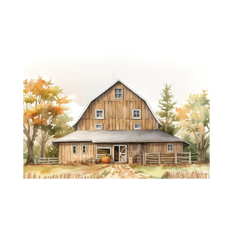 Countryside In Autumn 1 Piece Wall Art on Canvas, 20.32 cm H x 30.48 cm W x 1.905 cm D, Does Not Apply