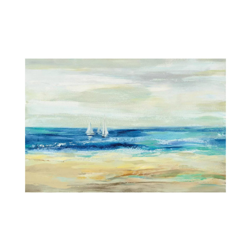 Sand and Sea 1 Piece Wrapped Canvas Wall Art, 20.32 cm H x 30.48 cm W