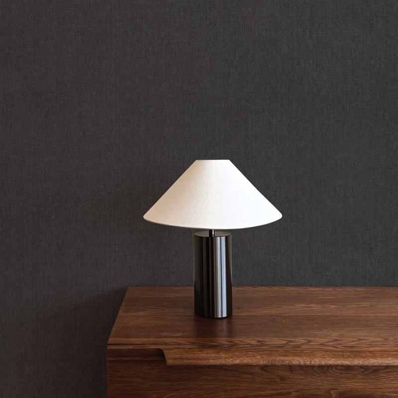 Fine Boxweave Paperweave Wallpaper, Black