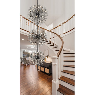 Lustre à niveaux gradués en cristal 90 lumières Behrens
