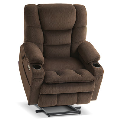 Dual Motor Power Recliner Lift Chair with Adjustable Headrest, Vibration Massage and Heating