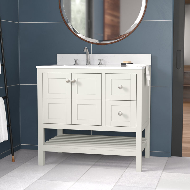 Ensemble de meuble-lavabo simple 36 po Baliegh, Blanc