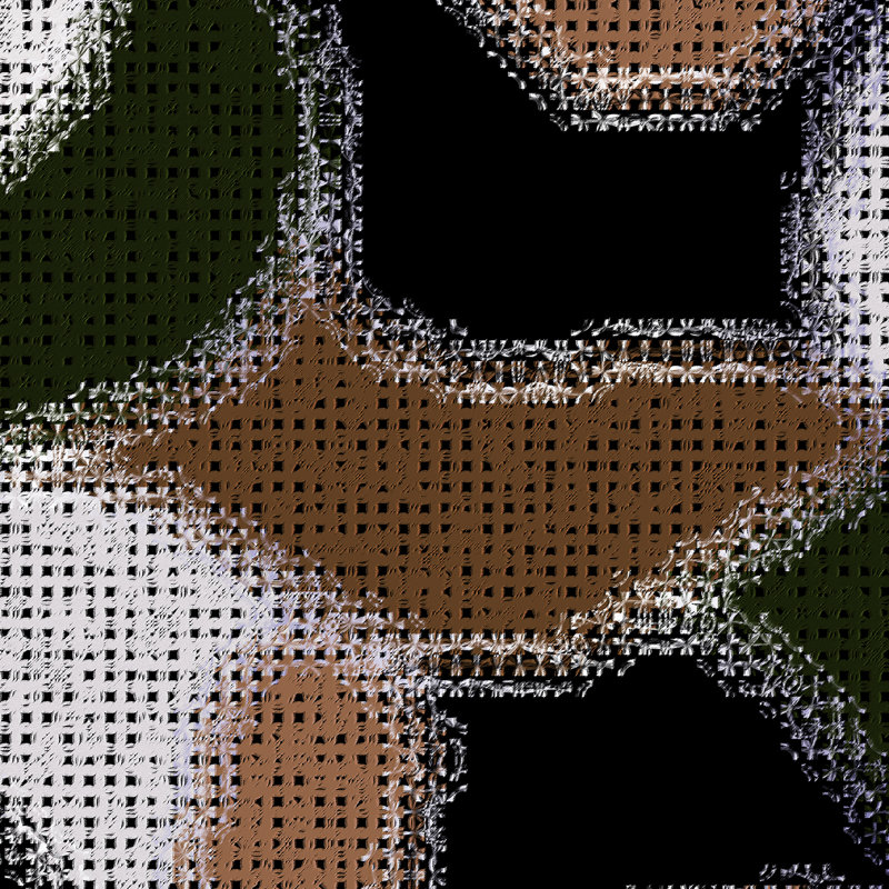 Mosaïque abstraite - peinture sur toile tendue, H 48 po x l 48 po x P 1,5 po