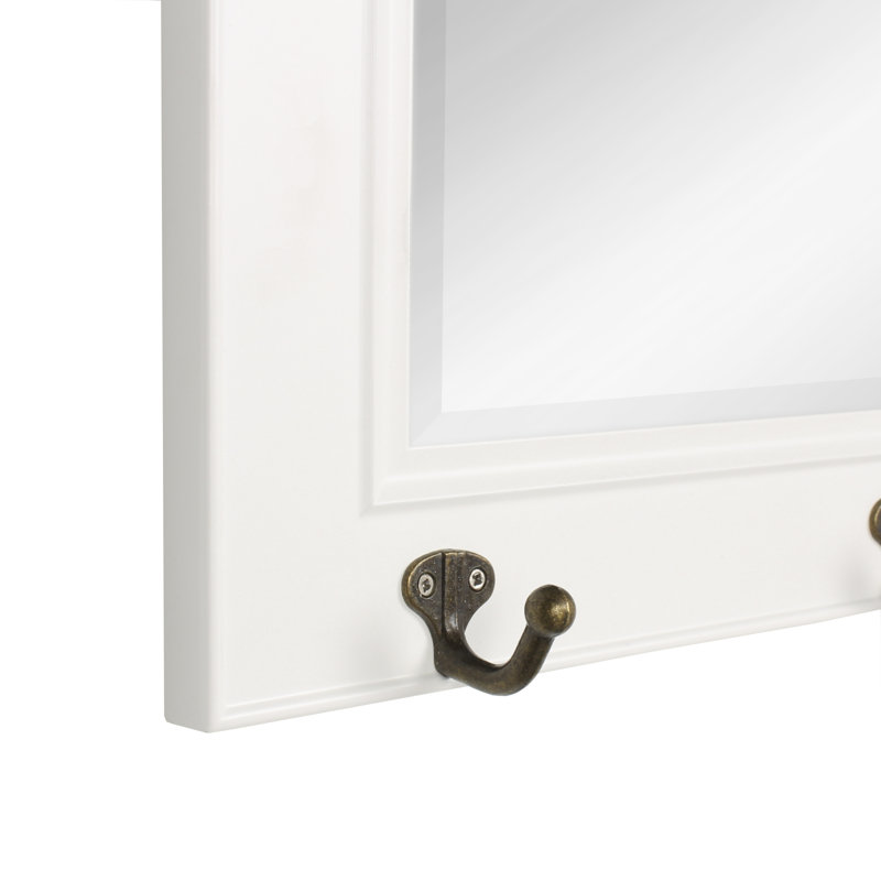 Miroir biseauté Carmaletta, Blanc