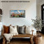  Printemps fenêtre, art mural, scènes de nature vibrante, impressions sur toile avec des champs ouverts de fleurs sauvages, œuvre d'art floral, grande image horizontale pour le salon ou la chambre à coucher, 20 x 40 pouces