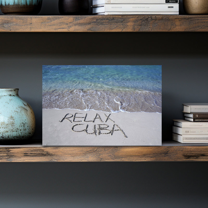 Relax Cuba, Varadero, Cuba Abstract Beach Landscape Wall Art, 12" H x 18" W