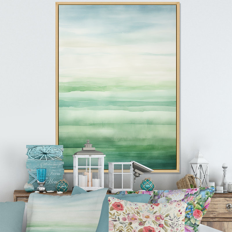 Minimalisme harmonique, horizon III, impression sur toile, Cadre naturel flottant, H 20 po x l 12 po x P 1 po