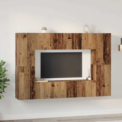 TV Cabinet Set 8 Pcs 60 X 30 X 30 Cm Engineered Wood