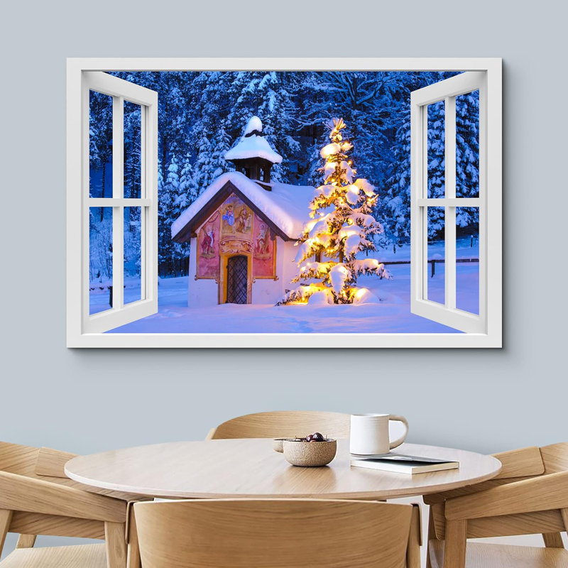 «Window View Christmas Tree», H 32 po x l 48 po