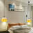 Modern Vintage Tiffany Yellow Glass Style Hanging Pendant Lighting, Adjustable Plug In Chandelier  For Living Room