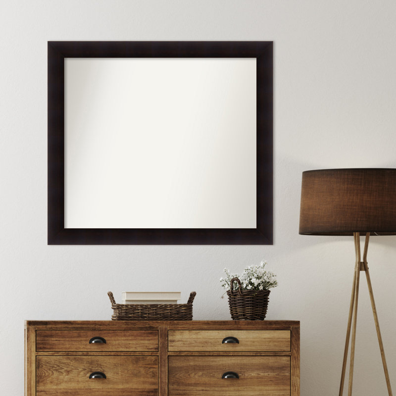 Miroir mural Jillissa, Rectangle, Noir, 37,75 po x 41,75 po