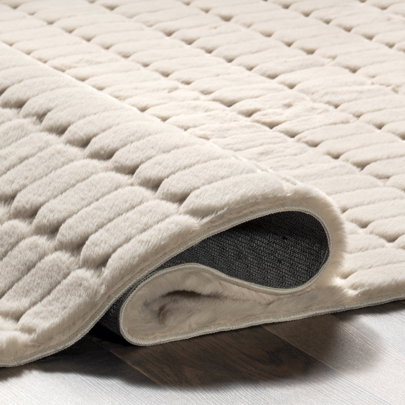 Nia Solid Machine Washable Area Rug for Living Room Bedroom Dining Room Kitchen, Beige, Runner 2'6" x 8'