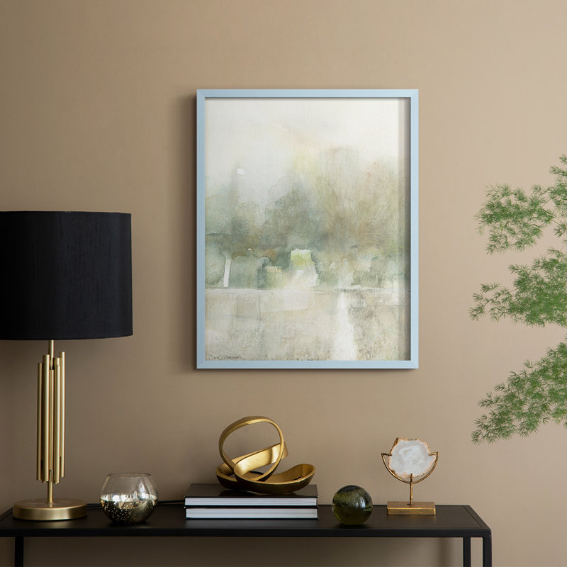 «Gentle Path II», reproduction encadrée - bois massif, H 15 po x l 12 po, Bleu