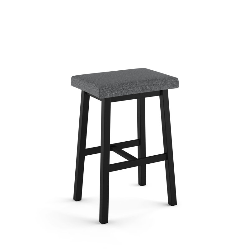Tabouret de bar et de comptoir Aulika, Tabouret de comptoir (hauteur d'assise 26,4 po), Gris