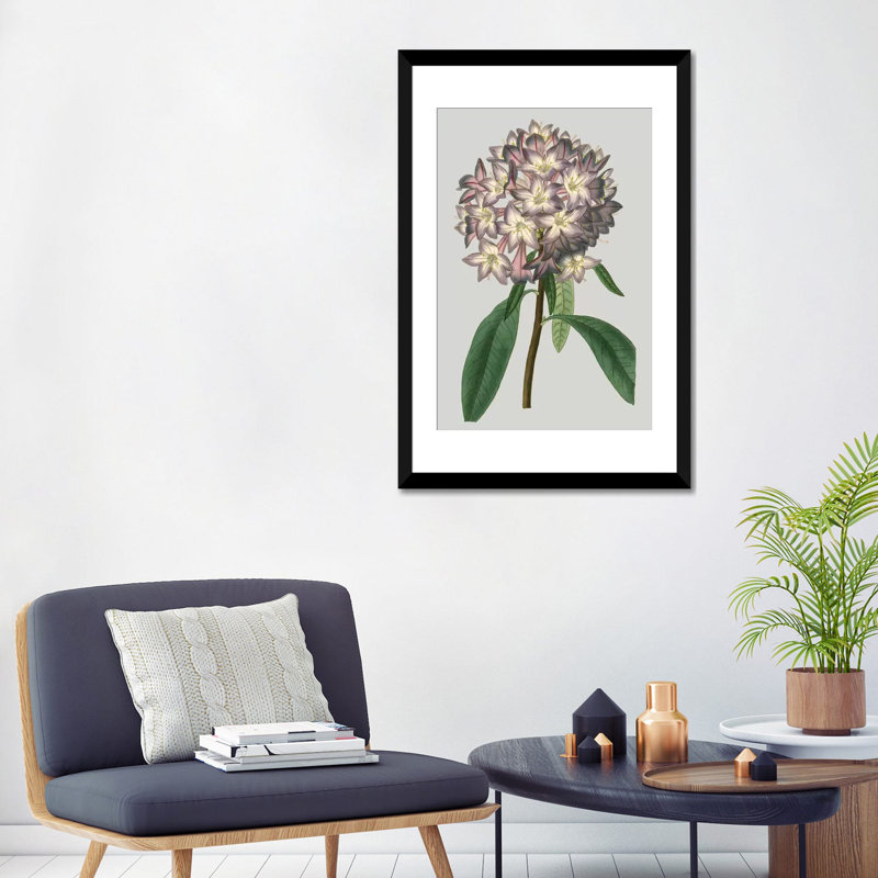 «Floral Gems V», impression sur toile tendue, H 24 po x l 16 po x P 1 po, Papier d'art encadré noir, Blanc