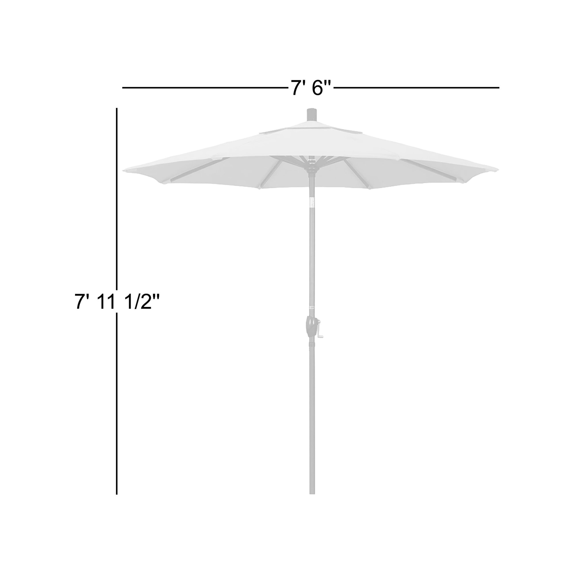90'' Outdoor Umbrella, Mocha Performance Canvas