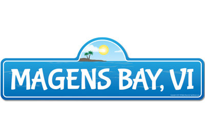 Magens Bay Vi Street Sign Heavy Duty Plastic 6" X 18"