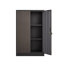 Armoire de rangement en métal avec portes verrouillables et tablette réglable, armoire de rangement pliante, armoire de rangement pliante pour bureau à domicile, école, garage, noir