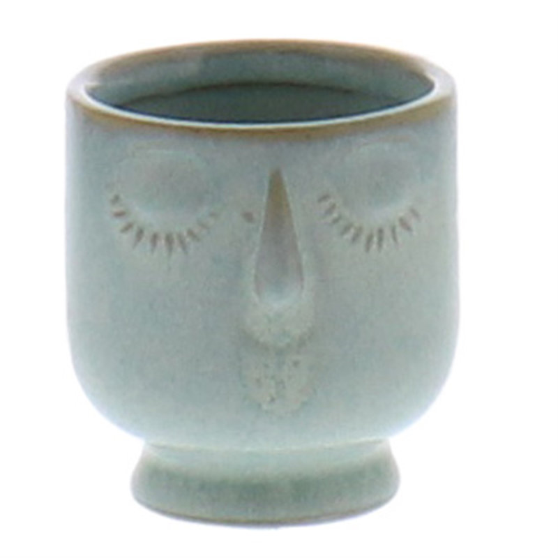 Ceramic Statue Planter, Blue