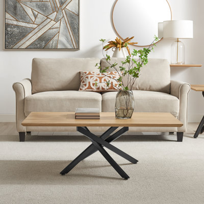 Lenworth Cross Legs Coffee Table - Modern Statement Design Coffee Table