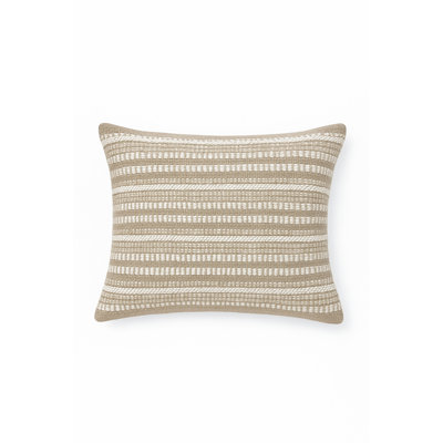 Rustic Beige Tulum Stripe Indoor Outdoor Pillow Cover 20x20