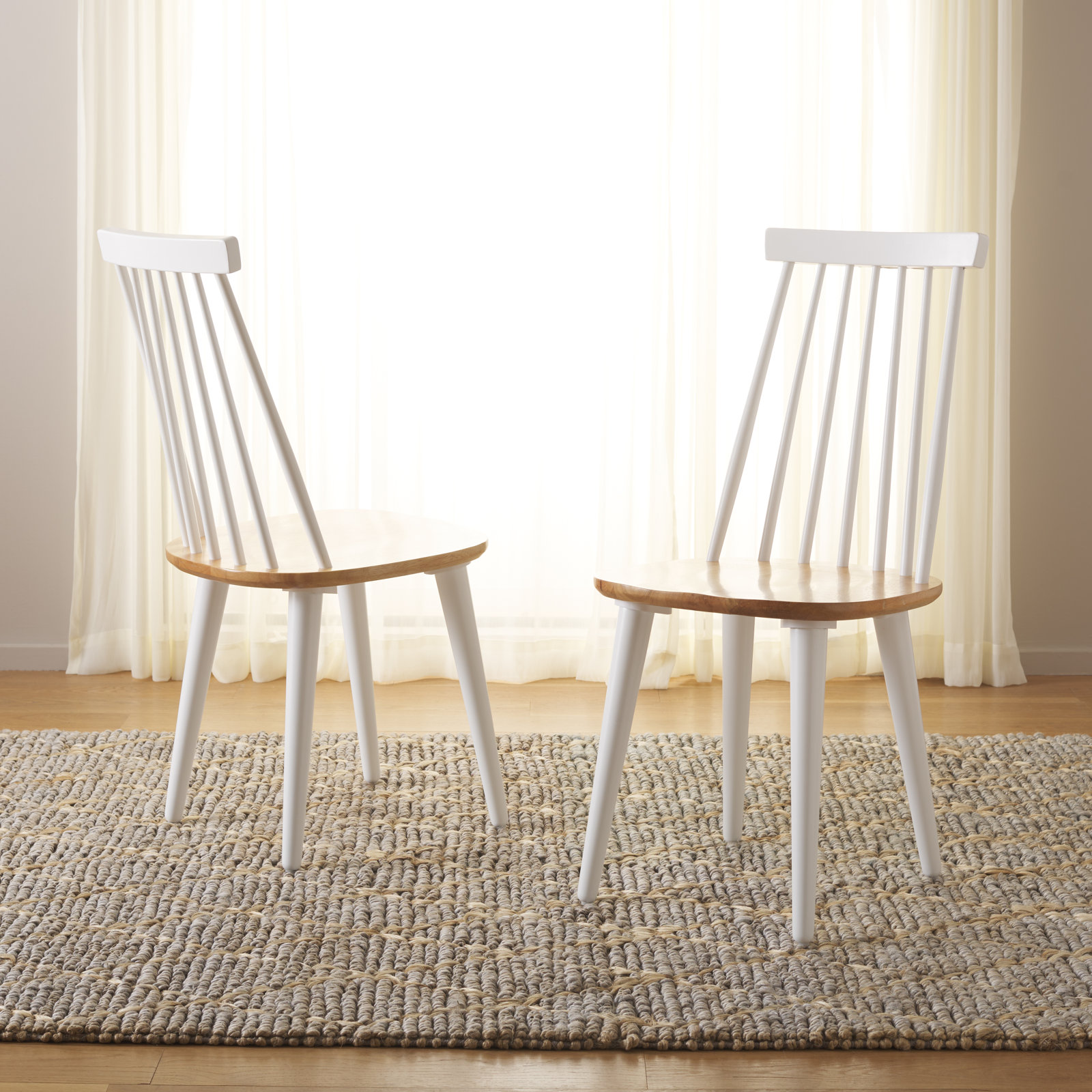 Rolde Dining Chair, Natural/White