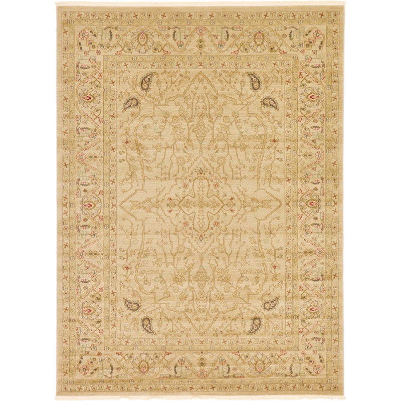 Tapis à motif oriental laiteux Stirling, Tapis de couloir 2 pi 7 po x 10 pi