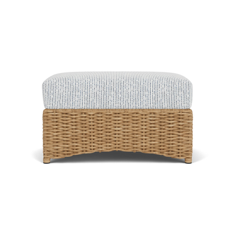 Magnolia Outdoor Ottoman, Burson Indigo