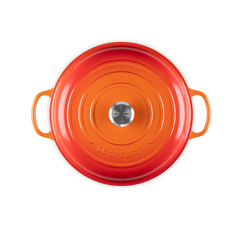 Le Creuset Signature Enameled Cast Iron Braiser with Lid, 2.25 quarts, Flame