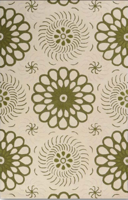 Ludgera Wool Floral Indoor Rug, Rectangle 5' x 8'