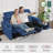 Zero Wall Power Loveseat Recliner, Reclining Loveseat Sofa with Adjustable Headrest-394667832