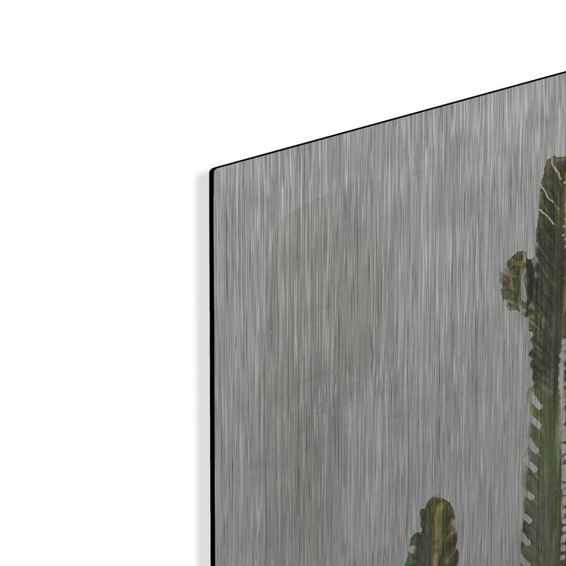 «Cacti in Blue Pot 2» par Stellar Design Studio, art mural en métal, 12 po x 24 po, H 48 po x l 24 po