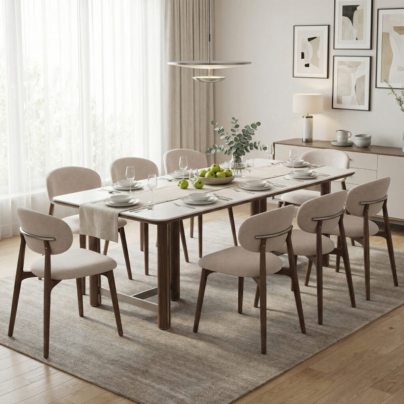 Metal Base Dining Table