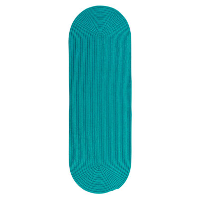 Tapis turquoise tressé AUCIello Port Royale