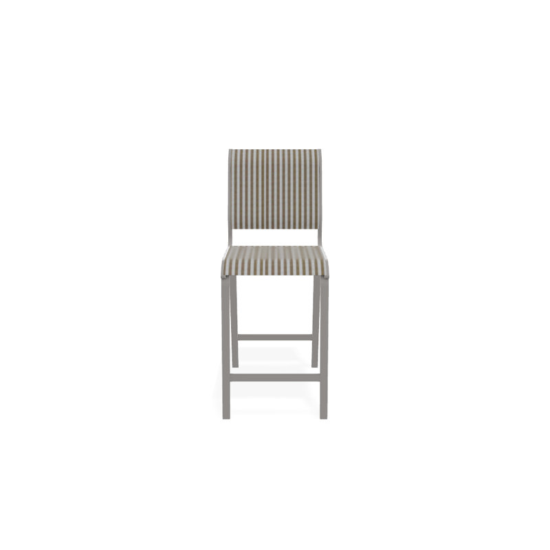 Tabouret de bar 26 po Holna, Gris chaleureux texturé, Brun clair
